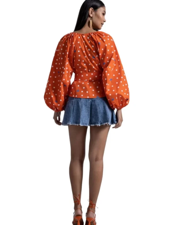 LezaLez Blusa Topos Palmeras- Blusones | Camisas