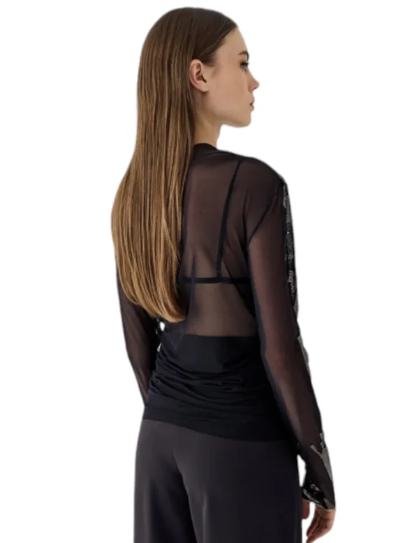 Access Camiseta asimétrica negra- Blusones | Camisetas