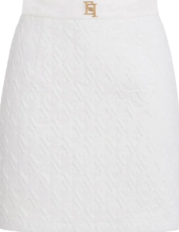 Elisabetta Franchi Falda GO02036E2 crudo- Faldas