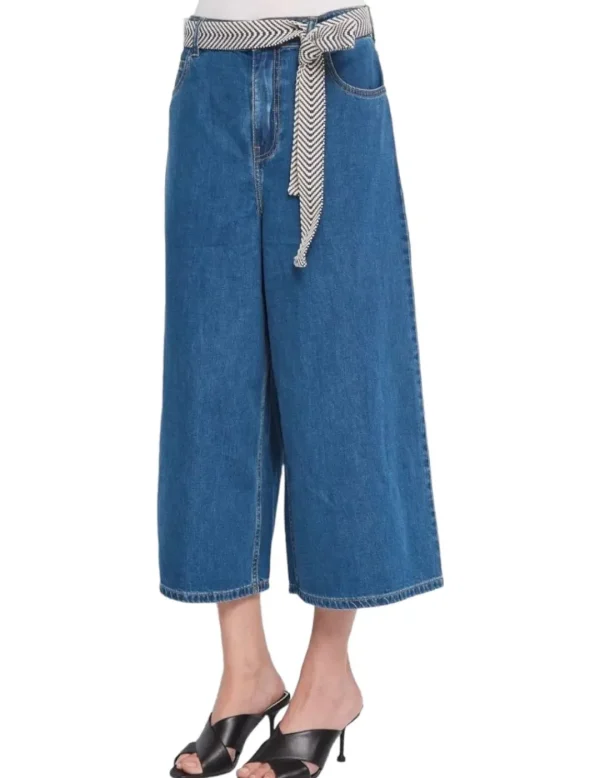 Gaudi Pantalón Ancho Denim- Pantalones Y Shorts