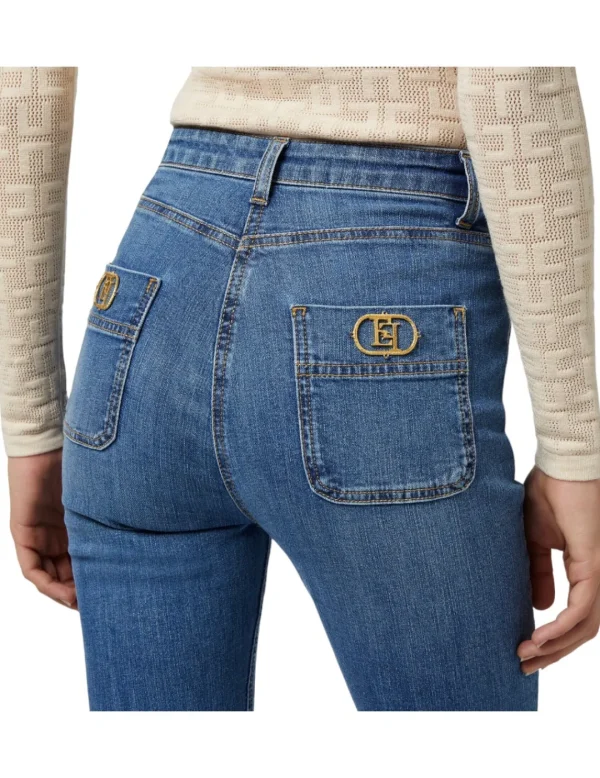 Elisabetta Franchi Pantalón Tejano PJ39S41 Elisabetta- Pantalones Y Shorts