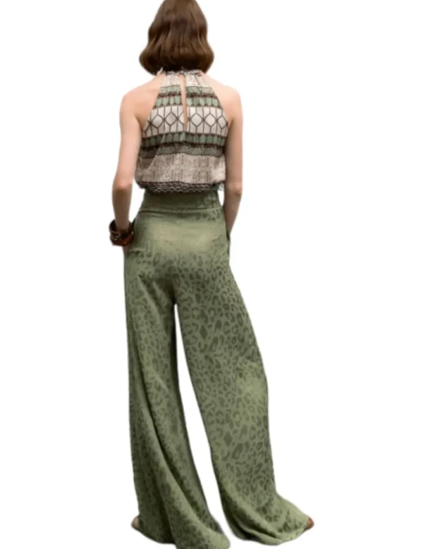 Access Pantalon Ancho Print- Pantalones Y Shorts