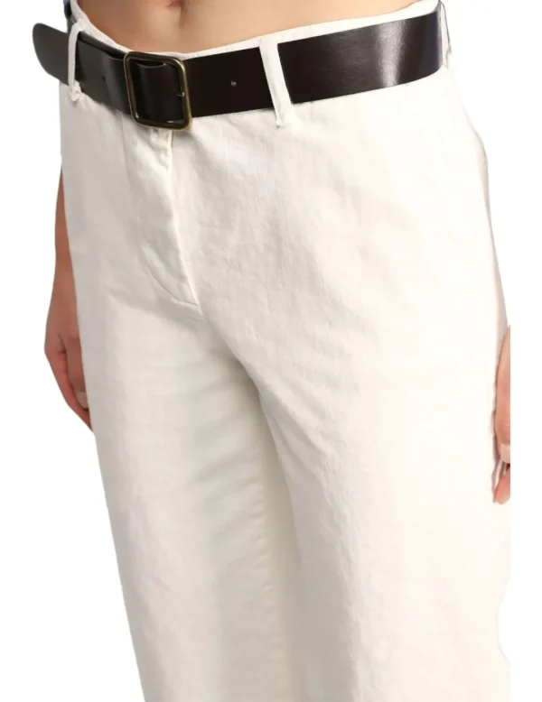 Please Pantalon Palazzo Con Cinturon- Pantalones Y Shorts