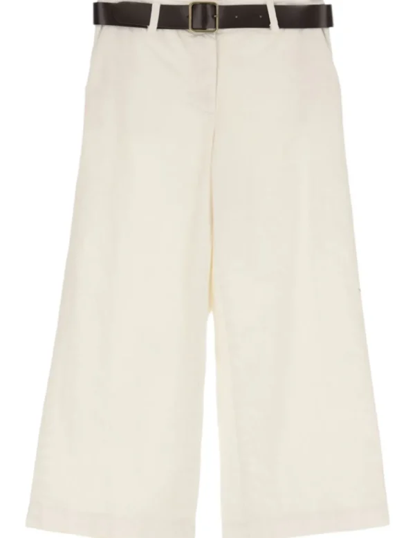Please Pantalon Palazzo Con Cinturon- Pantalones Y Shorts