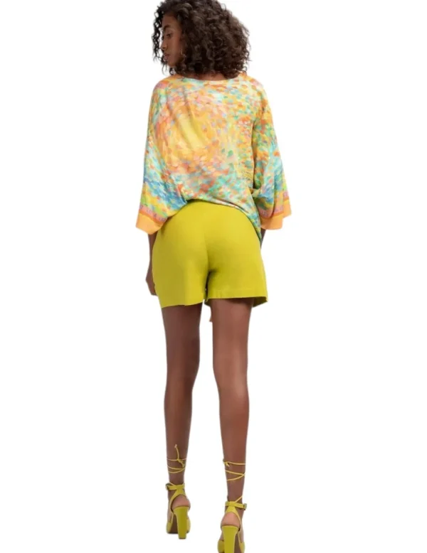 LezaLez Short Bolsillos Lino- Pantalones Y Shorts