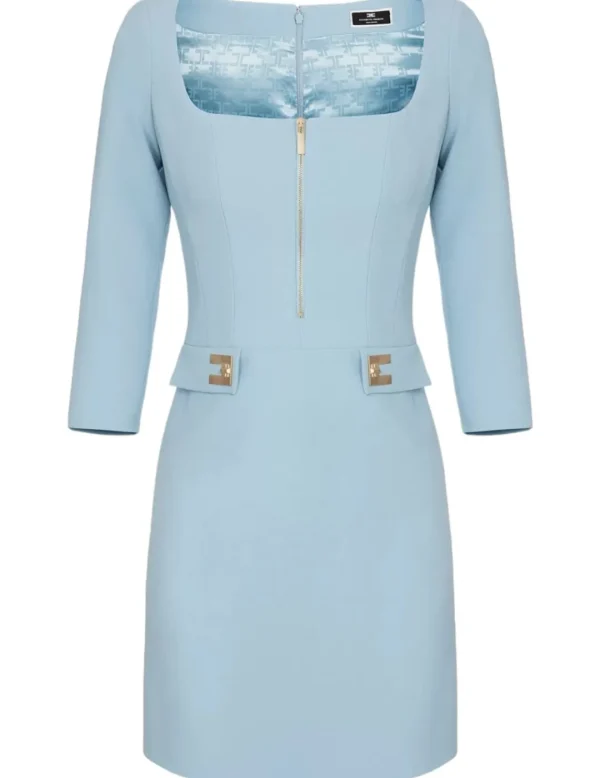 Elisabetta Franchi VESTIDO BOLSILLOS SOLAPA- Vestidos