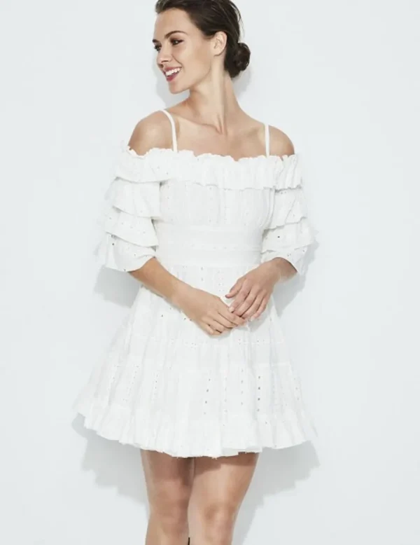 Highly Preppy Vestido Bordado Troquel- Vestidos