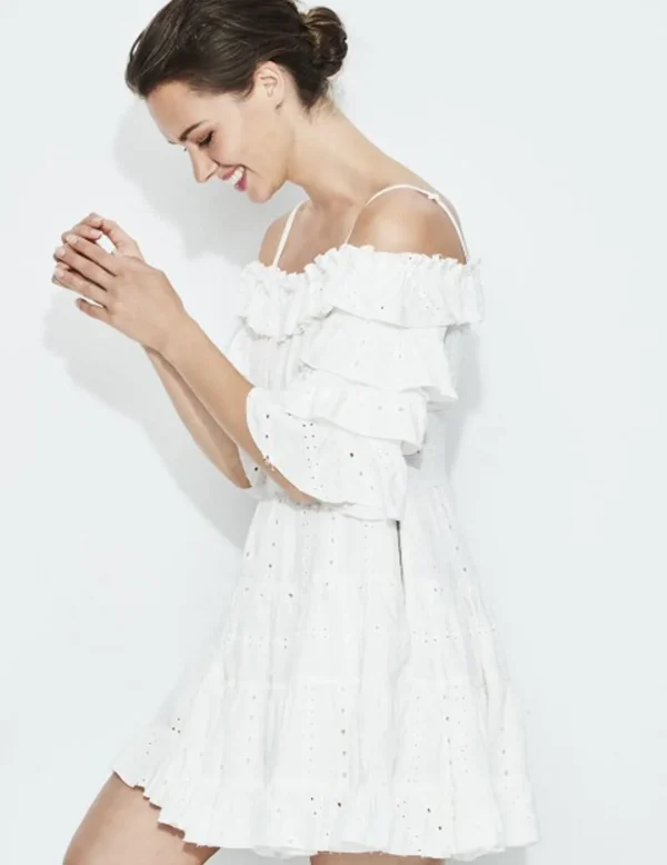 Highly Preppy Vestido Bordado Troquel- Vestidos