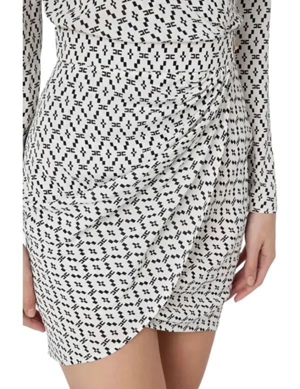 Elisabetta Franchi Vestido Cruzado Logos- Vestidos