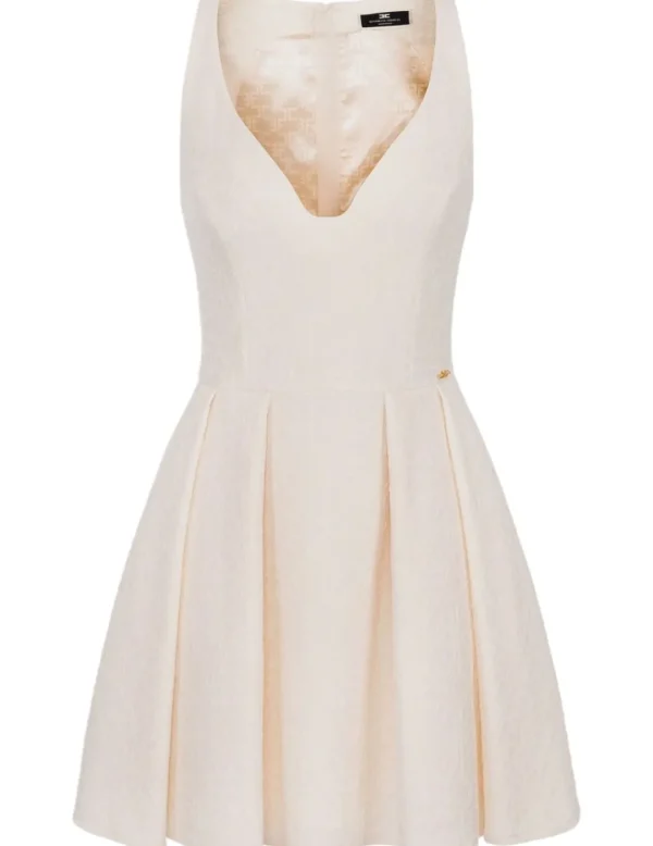 Elisabetta Franchi Vestido Elisabetta Encaje Tirantes Crudo- Vestidos