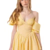 Guts u0026 Love Vestido Guts&Love Jaune Printemps- Vestidos