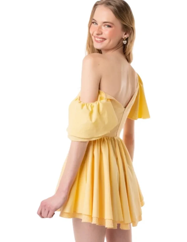 Guts u0026 Love Vestido Guts&Love Jaune Printemps- Vestidos