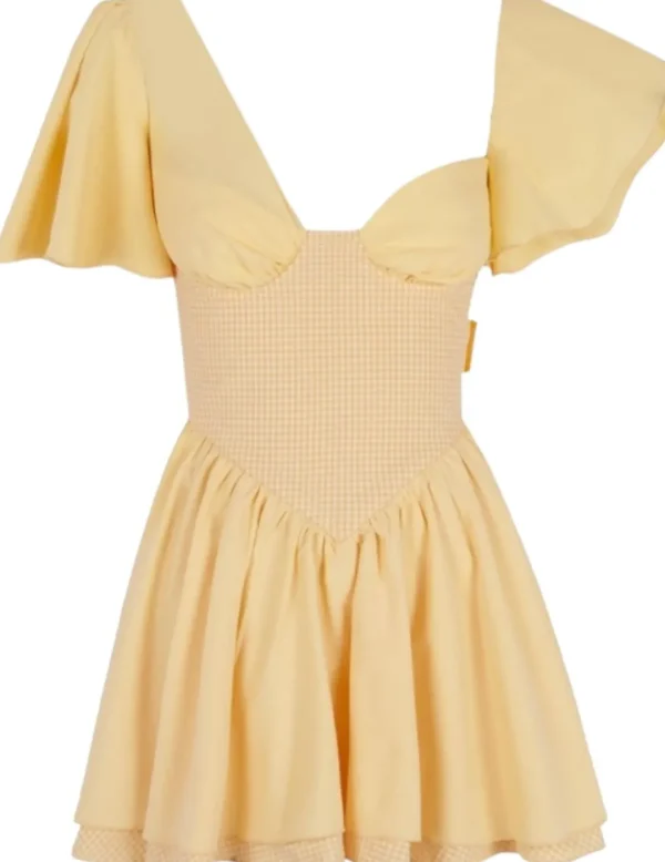 Guts u0026 Love Vestido Guts&Love Jaune Printemps- Vestidos